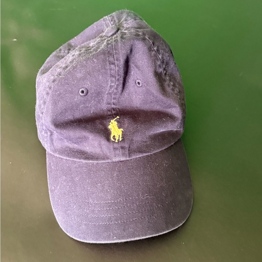 Ralph Lauren Navy Blue Hat with Yellow Emblem